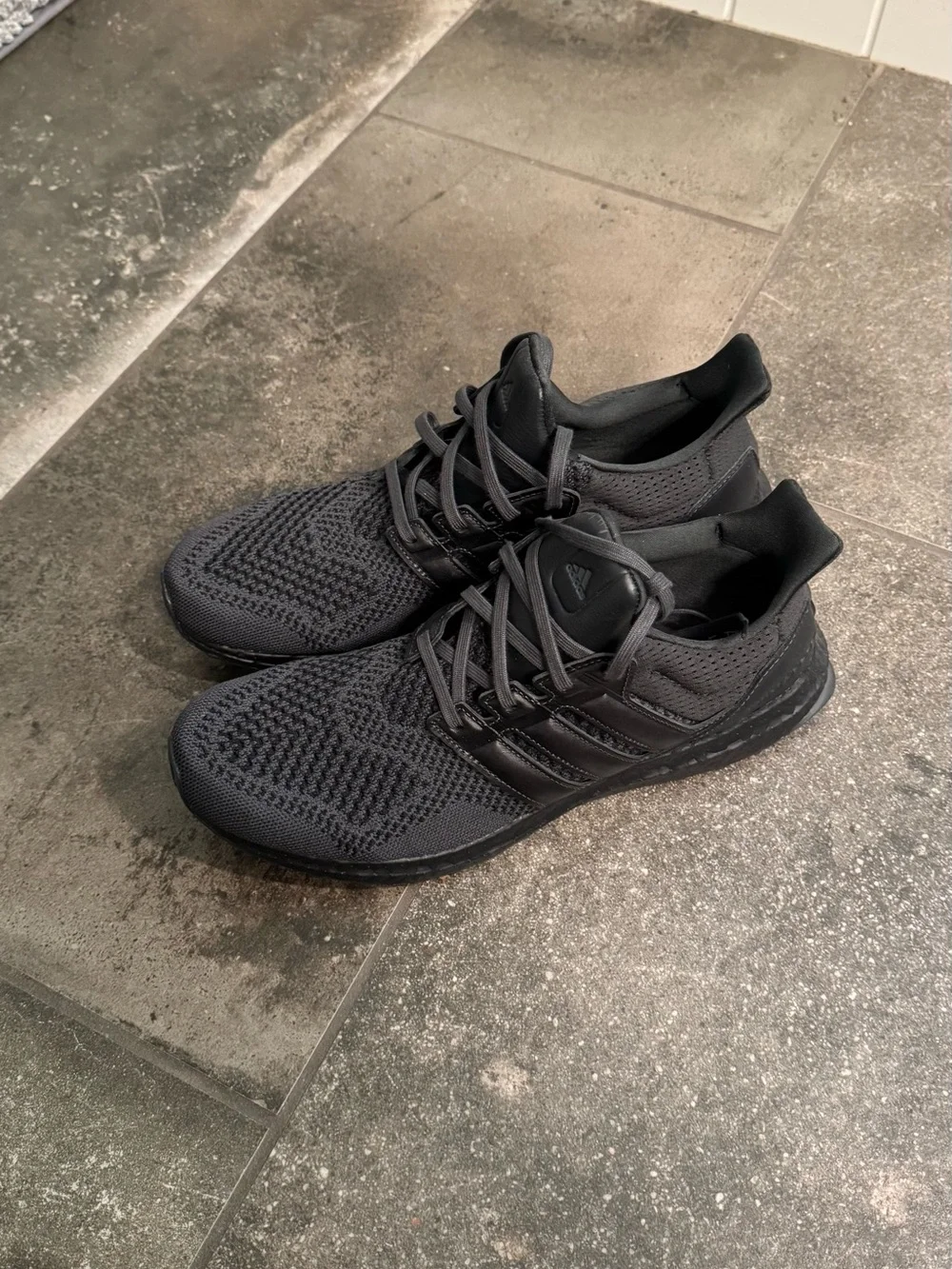 adidas All-Black Knit Athletic Sneakers ultraboost